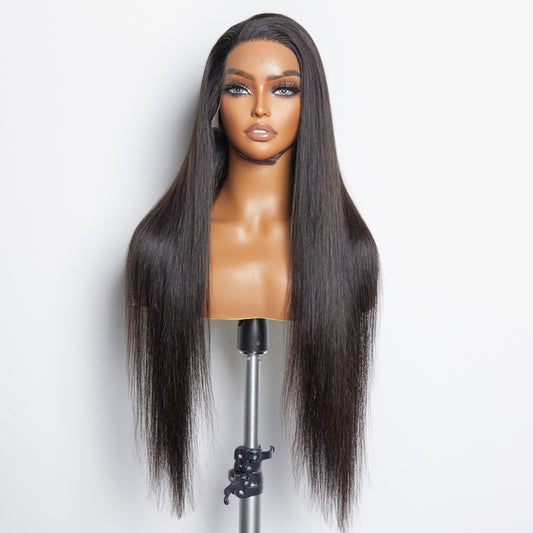 TedHair 13x6 PartingMax Glueless Lace Wig 3D Cap Pre-bleached Straight Transparent Lace Front Wig 150% Density