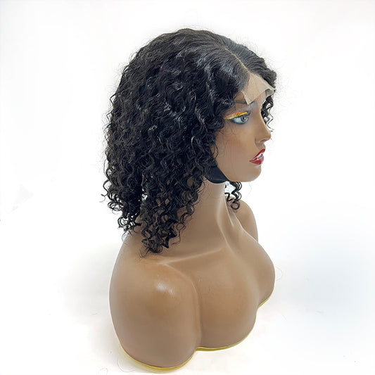 TedHair 12 inches 4x4 Water Wavy Side Part Closure Wig
