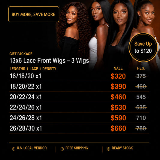 2026 Package Deal|13x6 Lace Frontal Wigs $320-$660 #1B Natural Black
