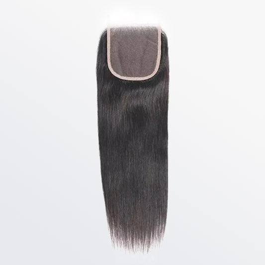 TedHair 14-20 Inch 5" x 5" HD Straight Free Parted Lace Closure #1B Natural Black