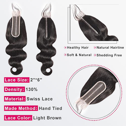 TedHair 2x6 Upgrade HD Lace Closure Body Wave