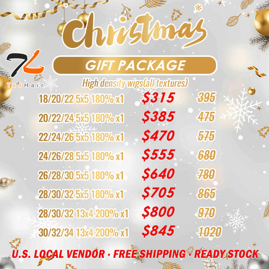2025 Christmas Package Deal| High Density Wigs $315-$845