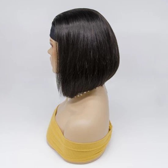 Tedhair 10 Inches Grab-N-Go Yaki Straight Headband Wigs 200% Density-100% Human Hair
