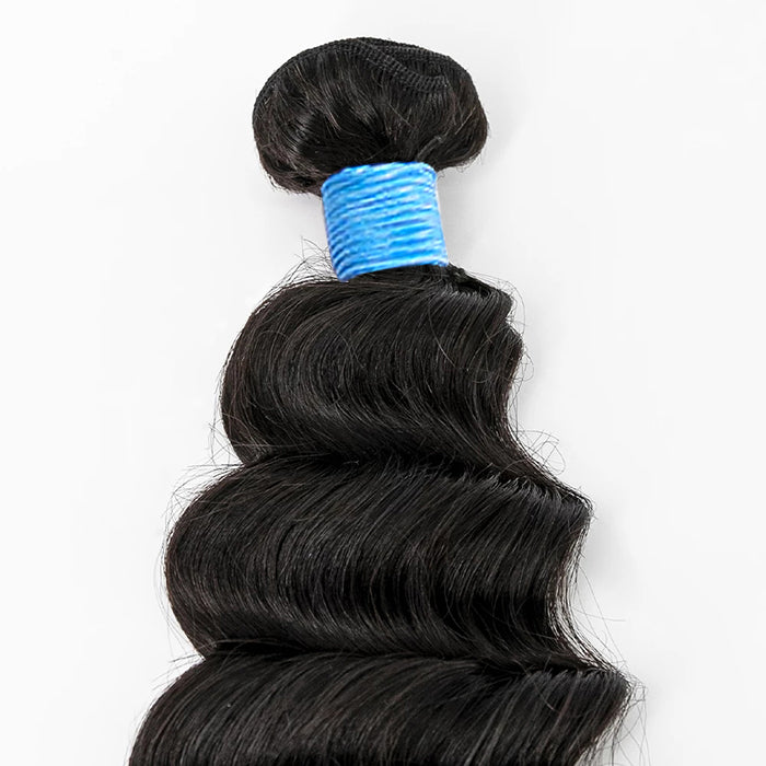 TedHair 14-26 Inch Ocean Wavy Virgin Brazilian Hair #1B Natural Black