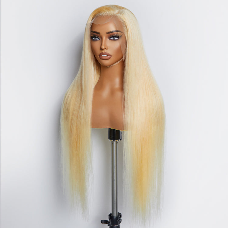 Tedhair 26-30 Inches Pre-Plucked 13"x4" #613 Straight Lace Frontal Wig 200% Density-100% Human Hair