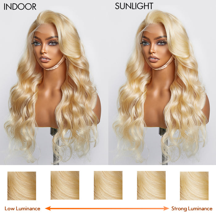 Tedhair 16-30 Inch Pre-Plucked 13"x4" #613 Body Wavy Lace Frontal Wigs 150% Density-100% Human Hair