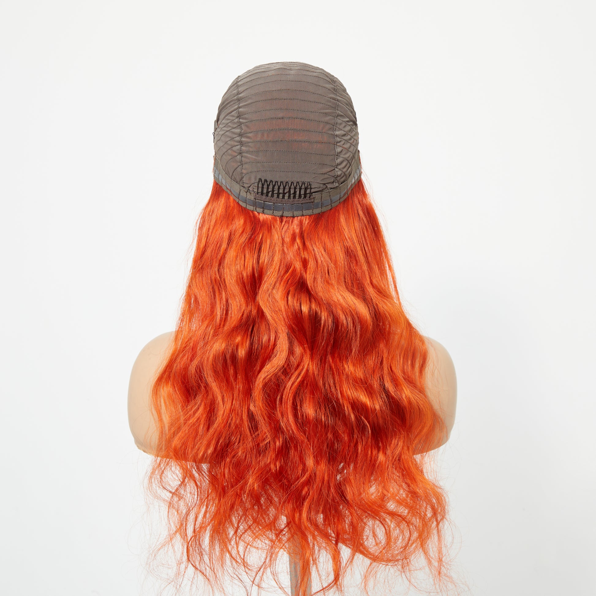 Tedhair 24 Inches 13"x4" Body Wavy Wear & Go Glueless #Orange Lace Frontal Wig-100% Human Hair