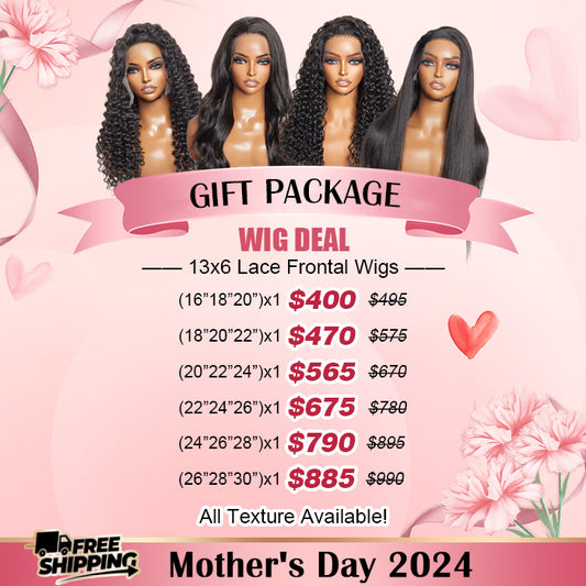 TedHair Mother's Day Package Sale for 13x6 Lace Frontal Wigs