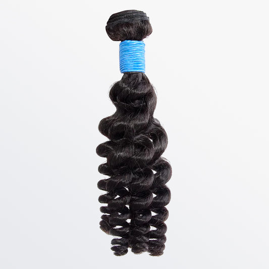 TedHair 12-26 Inch Loose Curly Virgin Brazilian Hair #1B Natural Black