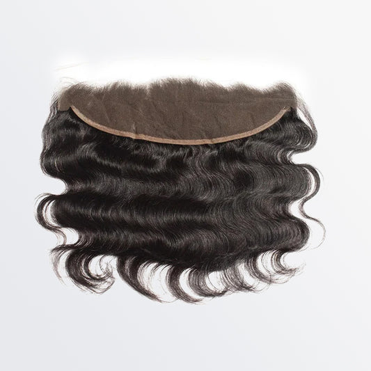 TedHair 14-20 Inch 13" x 4" Body Wavy Free Parted Frontal #1B Natural Black