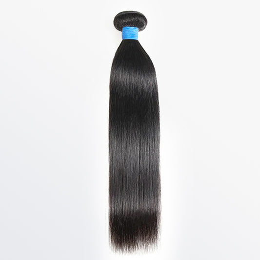 TedHair 10-40 Inch Straight Virgin Brazilian Hair #1B Natural Black
