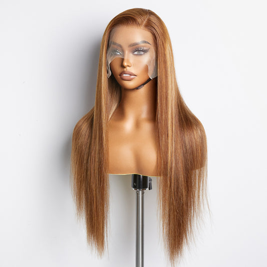 Tedhair 18-24 Inch Pre-Plucked 13"x4" Lace Front Straight Wig Free Part 150% Density-100% Human Hair