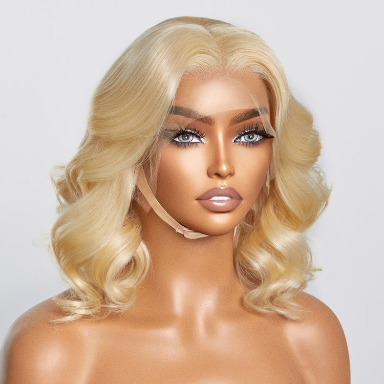 TedHair #613 13x4 Pre-Plucked Lace Front Body Wave Bob Wig 150% Density