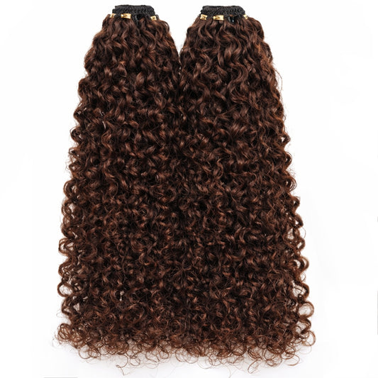 TedHair Miracle Knots Human Feather Crochet Hair Burmese Curly with No Spiral Ends 18" #4 Color - Pre-Separated Knotless Crochet Braids for Seamless Blending