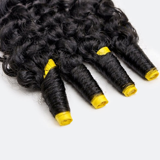 TedHair Miracle Knots Human Feather Crochet Hair Burmese Curly - Pre-Separated Knotless Crochet Braids for Seamless Blending