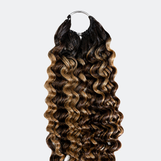 TedHair Miracle Knots Human Feather Crochet Hair Burmese Curly with Spiral Curls #T1B/P4/27