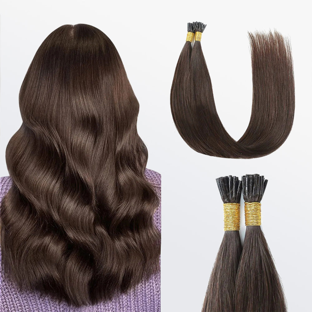 Tedhair I Tip Hair Extensions Straight Natural Remy Human Hair 2