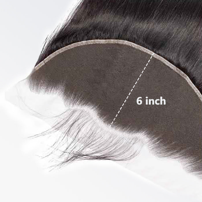 TedHair 14-20 Inch 13" x 6" HD Straight Free Parted Frontal #1B Natural Black