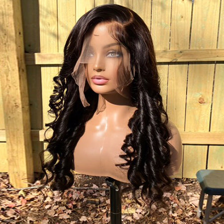 Tedhair 24 Inches 13x6 Salon Quality Body Wavy Lace Front Wig 200% Density-100% Human Hair