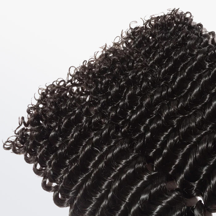 TedHair 10-30 Inch Deep Curly Virgin Brazilian Hair #1B Natural Black