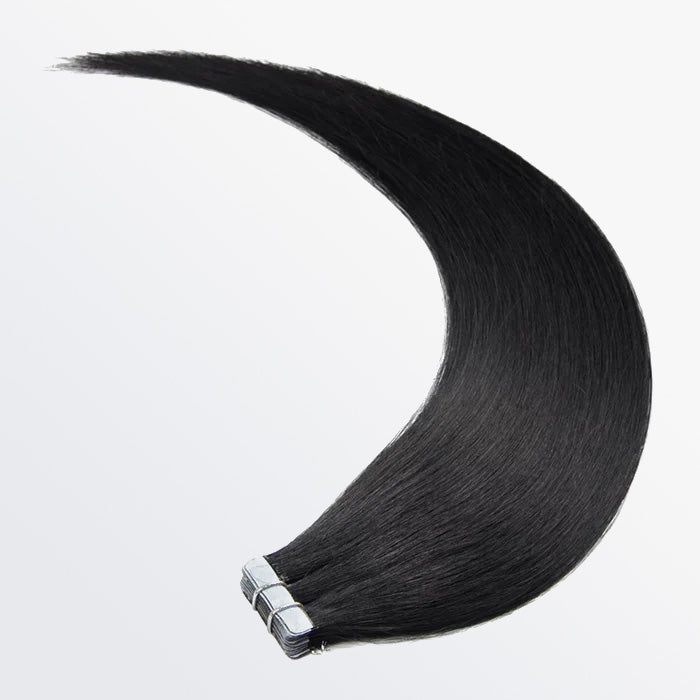 TedHair Premium Quality Straight Tape In Remy Hair Extensions #1 Jet Black