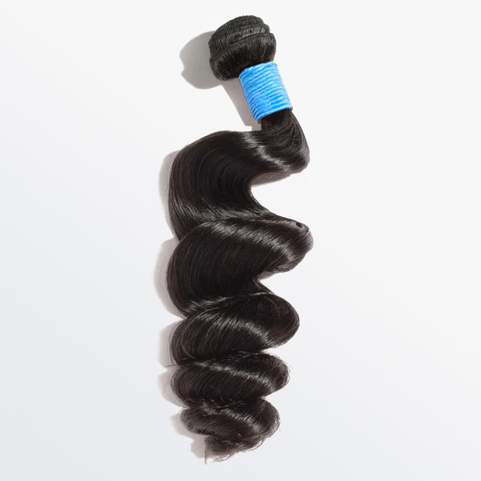 TedHair 10-30 Inch Loose Wavy Virgin Brazilian Hair #1B Natural Black