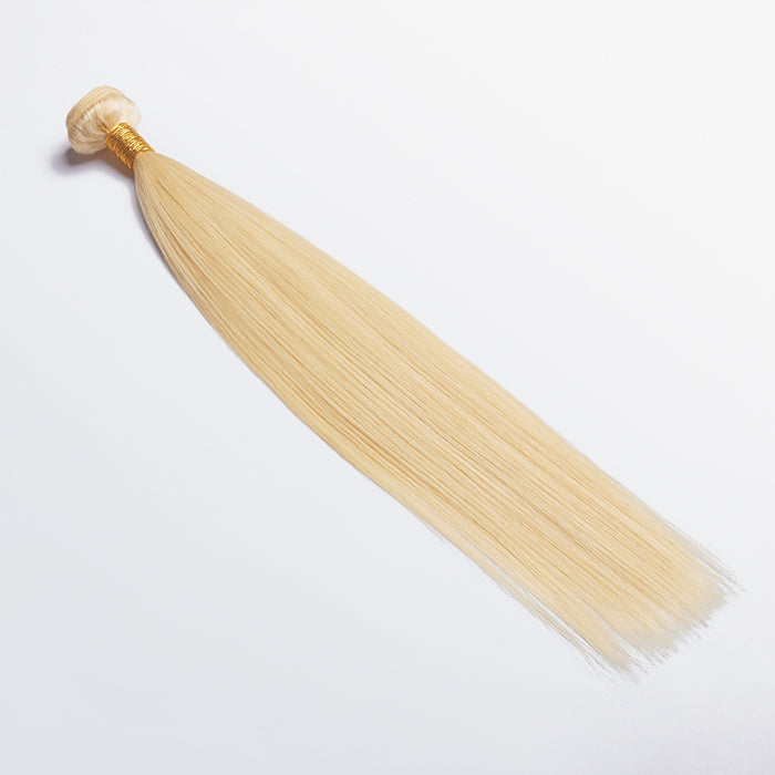 TedHair 12-30 Inch #613 Lightest Blonde Straight Colored Remy Hair