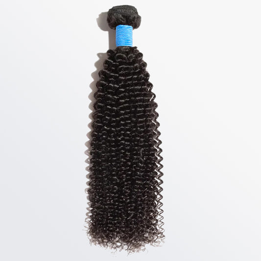 TedHair 10-30 Inch Kinky Curly Virgin Brazilian Hair #1B Natural Black