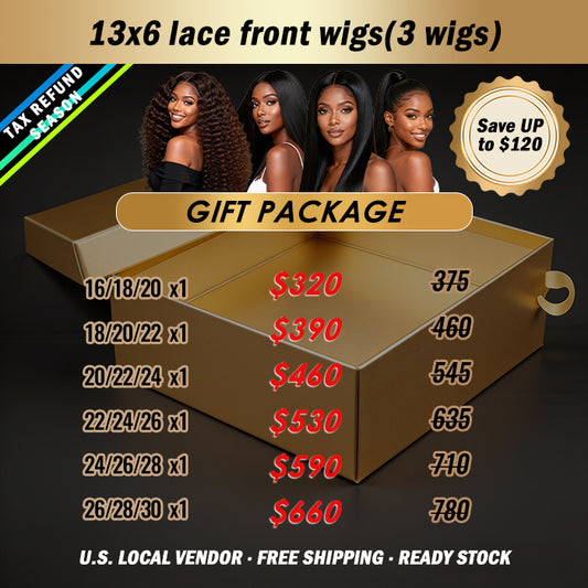 2026 Tax Refund Season Package Deal｜13x6 Lace Frontal Wigs $320-$660 #1B Natural Black
