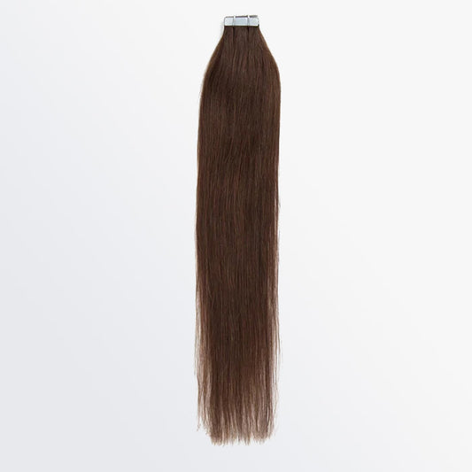 TedHair Premium Quality Straight Tape In Remy Hair Extensions #4 Chocolate Brown
