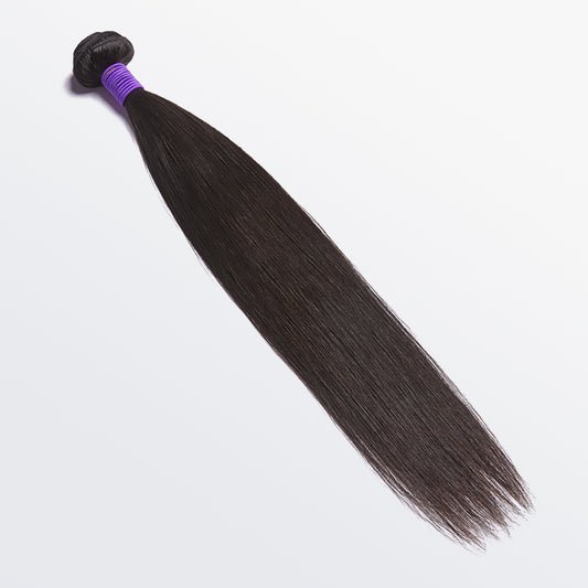 TedHair 10-30 Inch 12A Premium Raw Indian Hair Straight #1B Natural Black ｜One Bundle