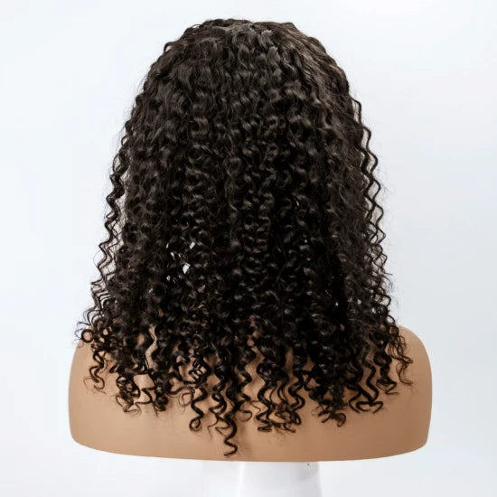 Tedhair 16/18 Inches Grab-N-Go Headband Deep Curly Wigs 200% Density-100% Human Hair