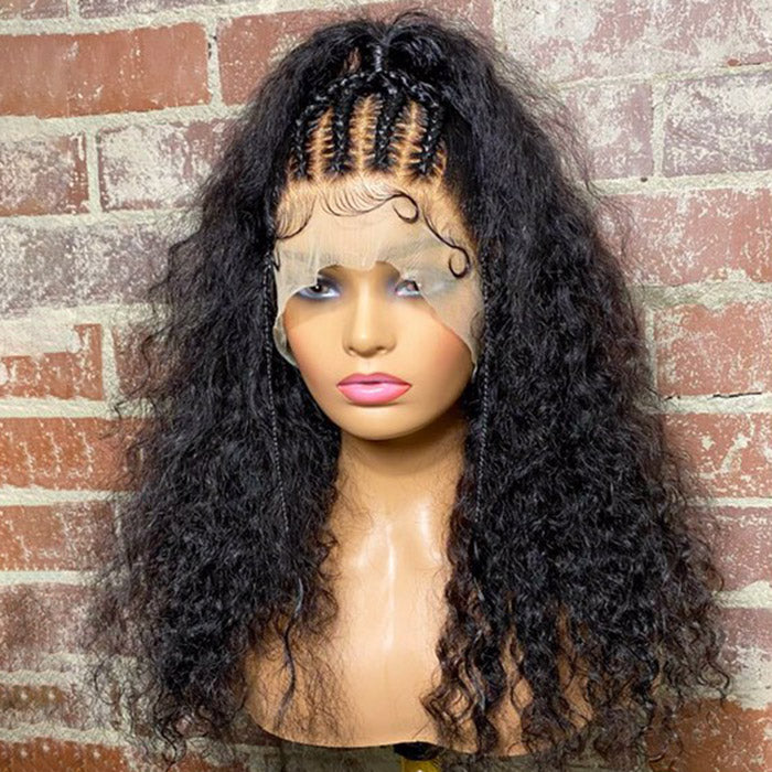 Half wig with braids in the front sale