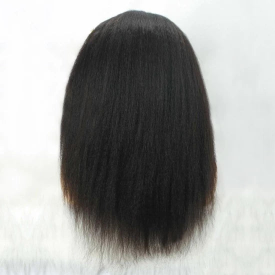 Tedhair 12 Inches Grab-N-Go Yaki Headband Wigs 200% Density -100% Human Hair